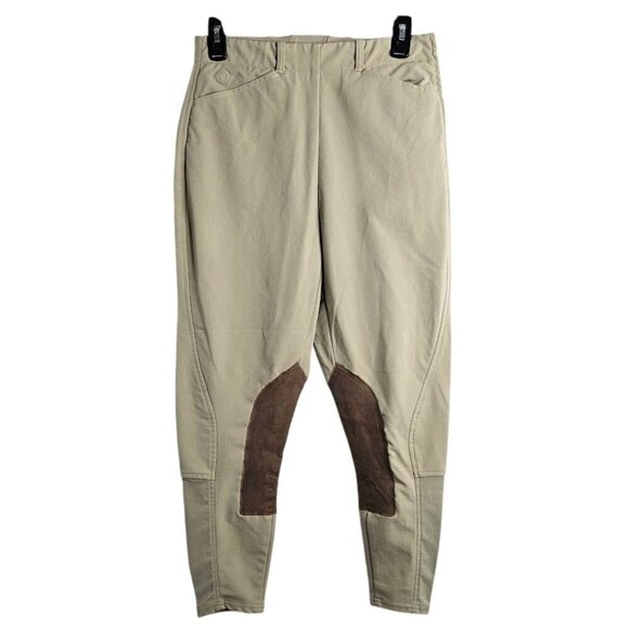 NWOT ARIAT Women's Knee Patch Breeches Riding Pants size 26 BEIGE TAN Equestrian - Picture 1 of 7